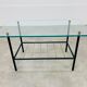 Coffee table 50s glass metal brass sofa tip