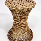 TamTam type stool in wicker and cane