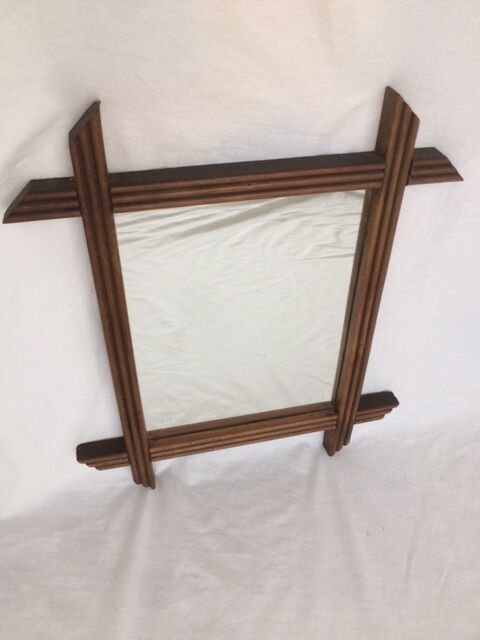Vintage mirror frame wood 40x34cm