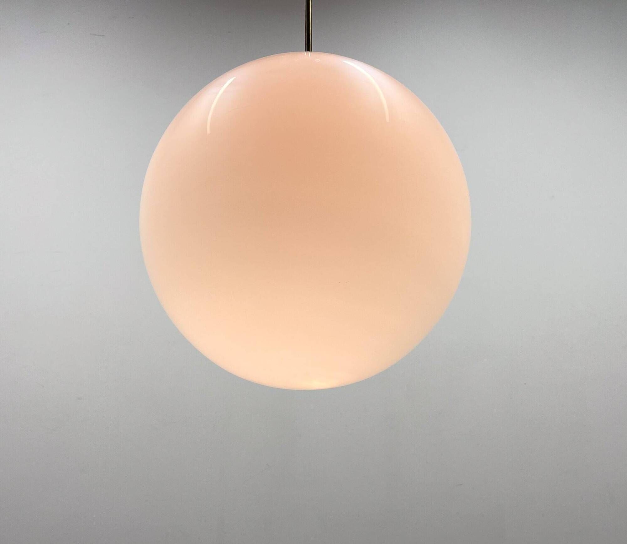 Large milk glass pendant light by kamenicky senov