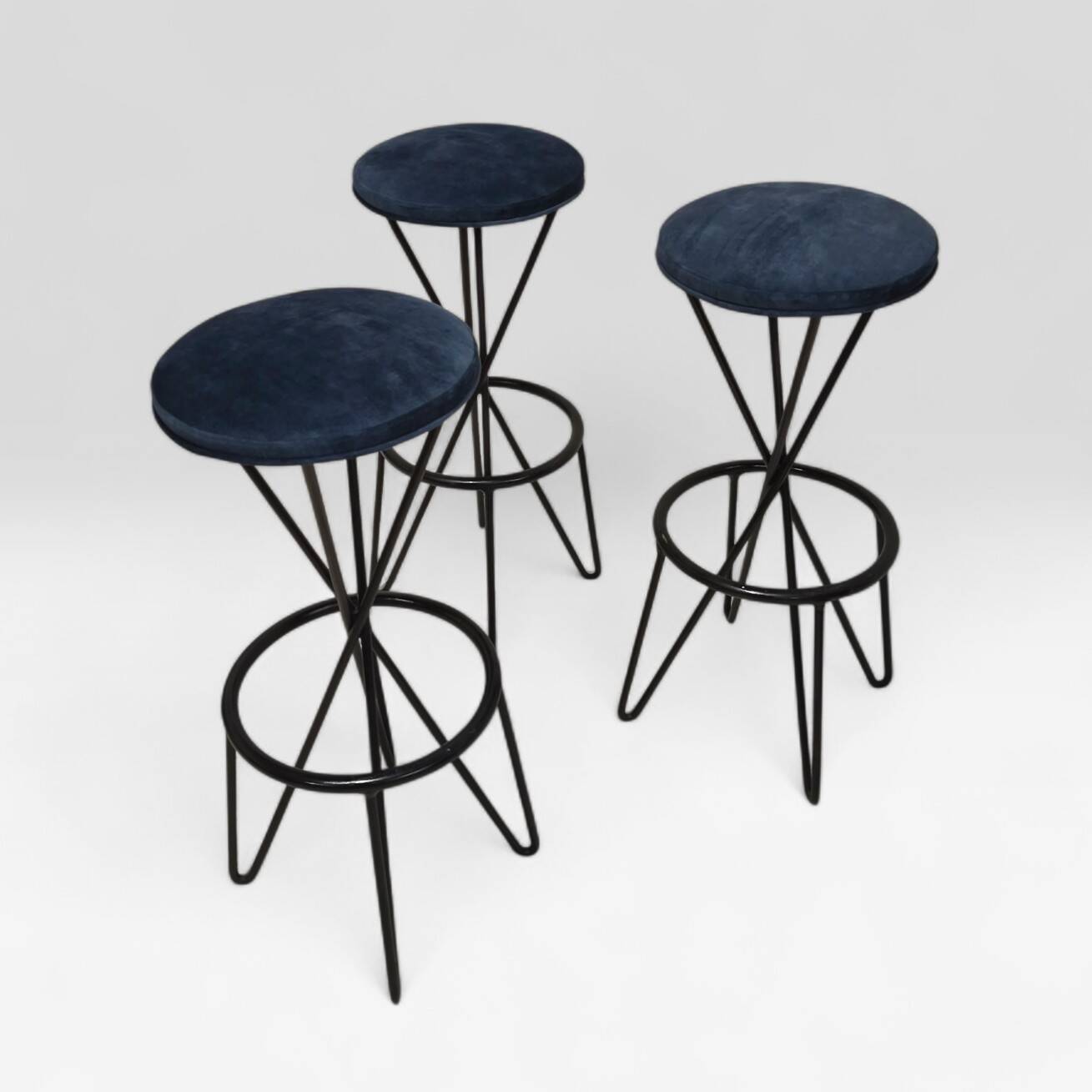 Stool (3) model CM127, Thonet, 1950
