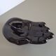 Vintage 1970s black ceramic hand-shaped trinket dish, retro decorative sculpture, centerpiece, home decor, soap dish