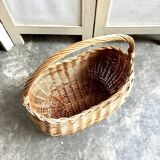 Woven wicker basket