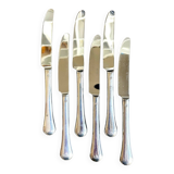 6 chrome metal knives