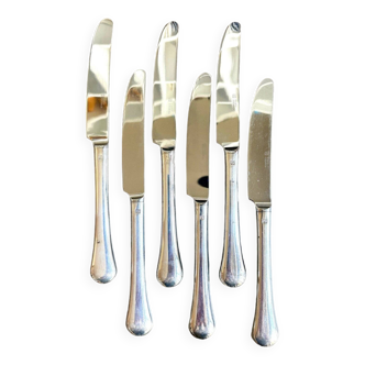 6 chrome metal knives
