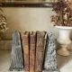 pair of obelisk bookends in grey/brown marble Art Deco style