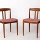 Pair of Bramin Teak Dining Chairs – Denmark 1960s – Pink Upholstery