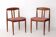 Pair of Bramin Teak Dining Chairs – Denmark 1960s – Pink Upholstery