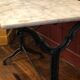 Former top bistro table marble