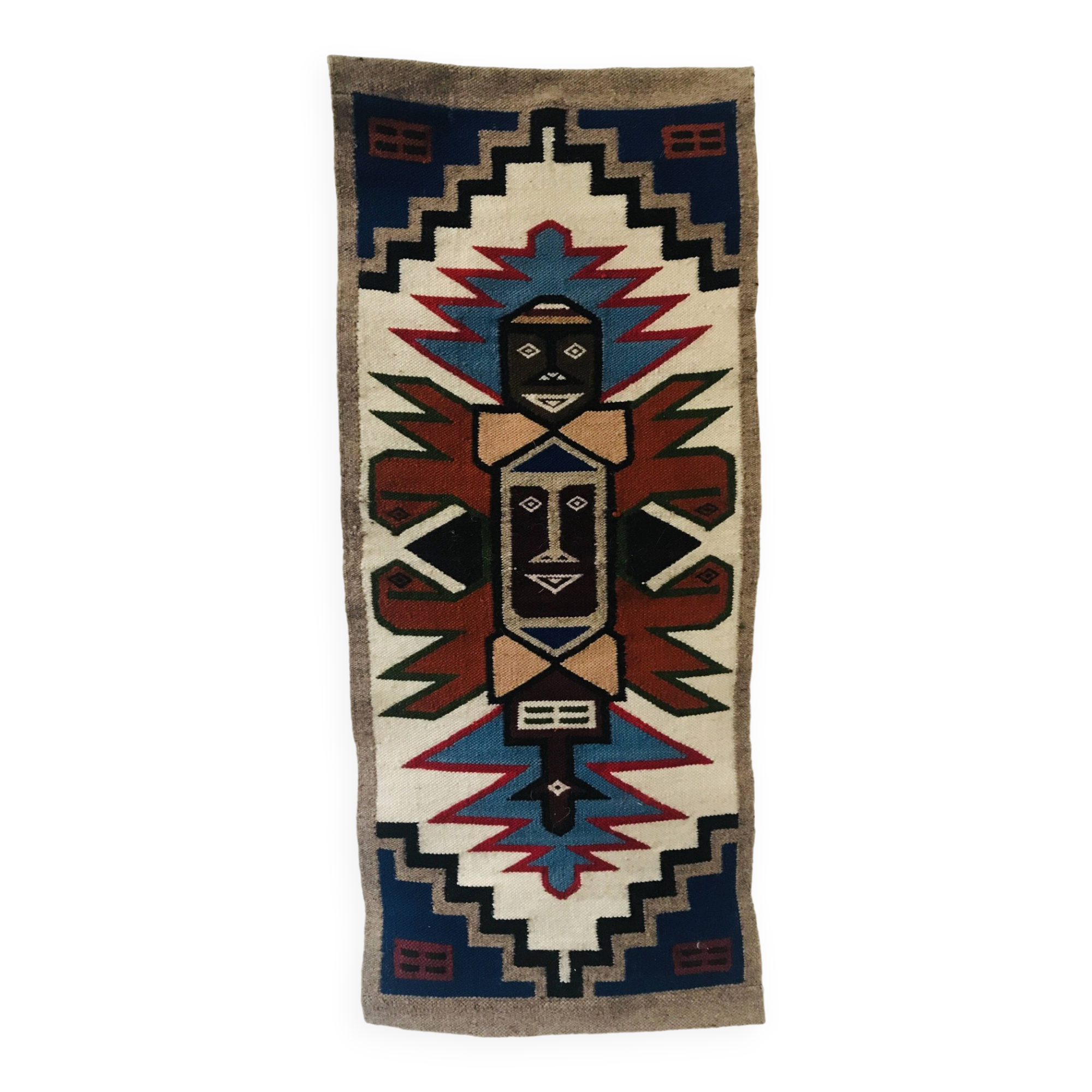 God Sun Andes wool wall tapestry