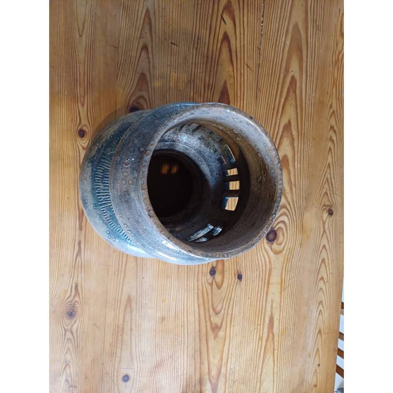 Pied de lampe en grès émaillé, années 60