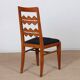 Set of 4 solid oak chairs from the 1950s.