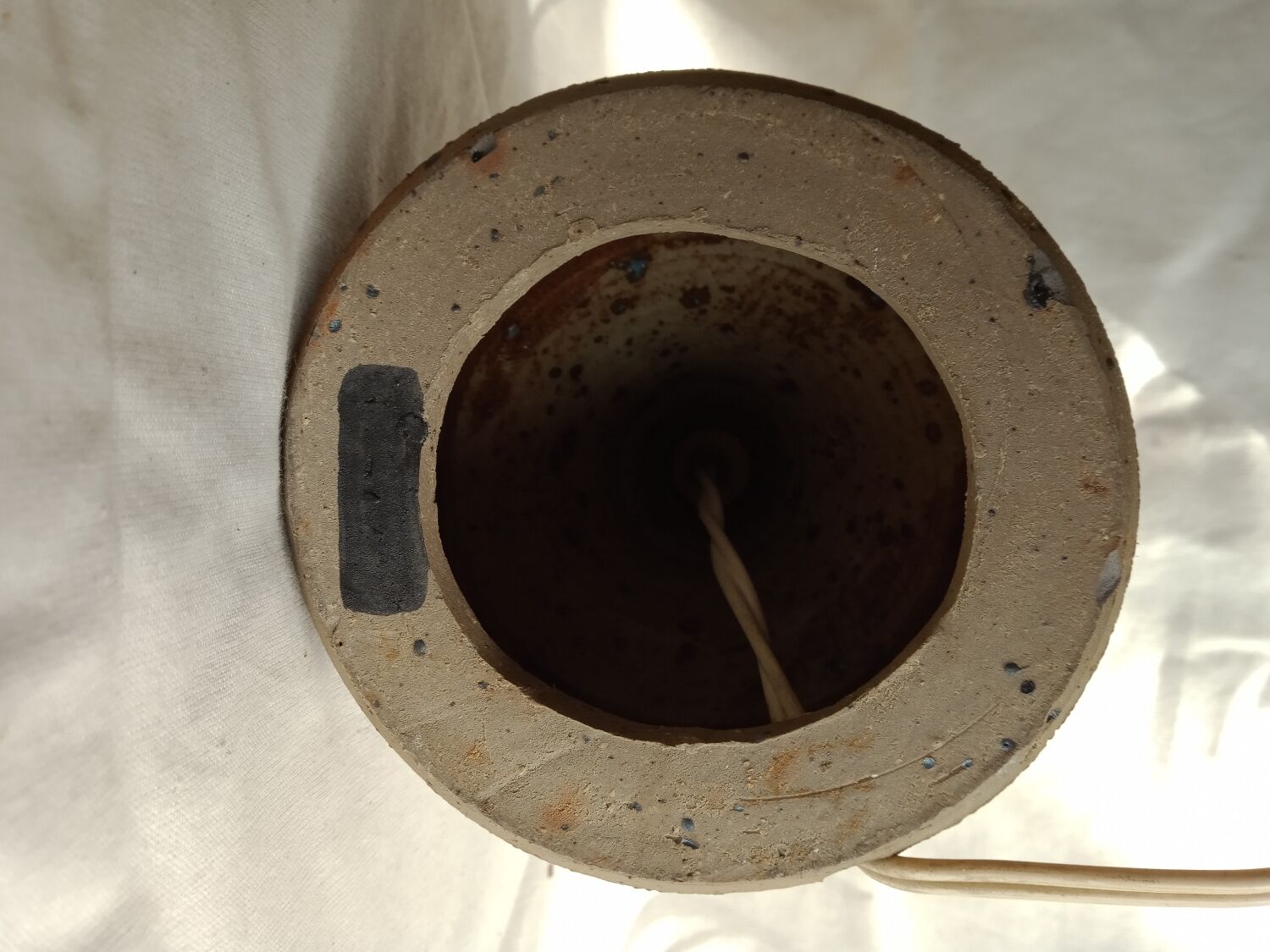 Vintage stoneware lamp base