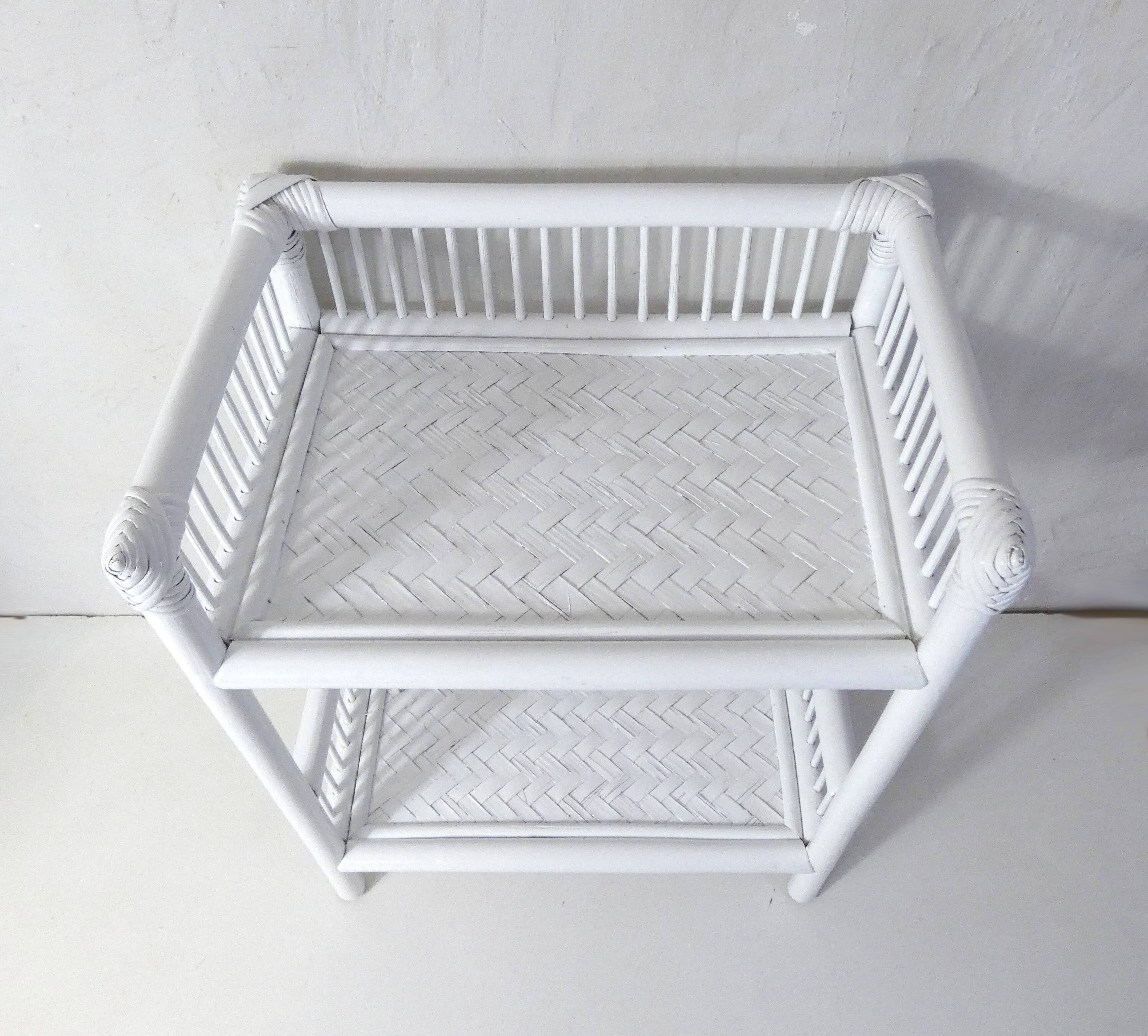 rattan bedside table