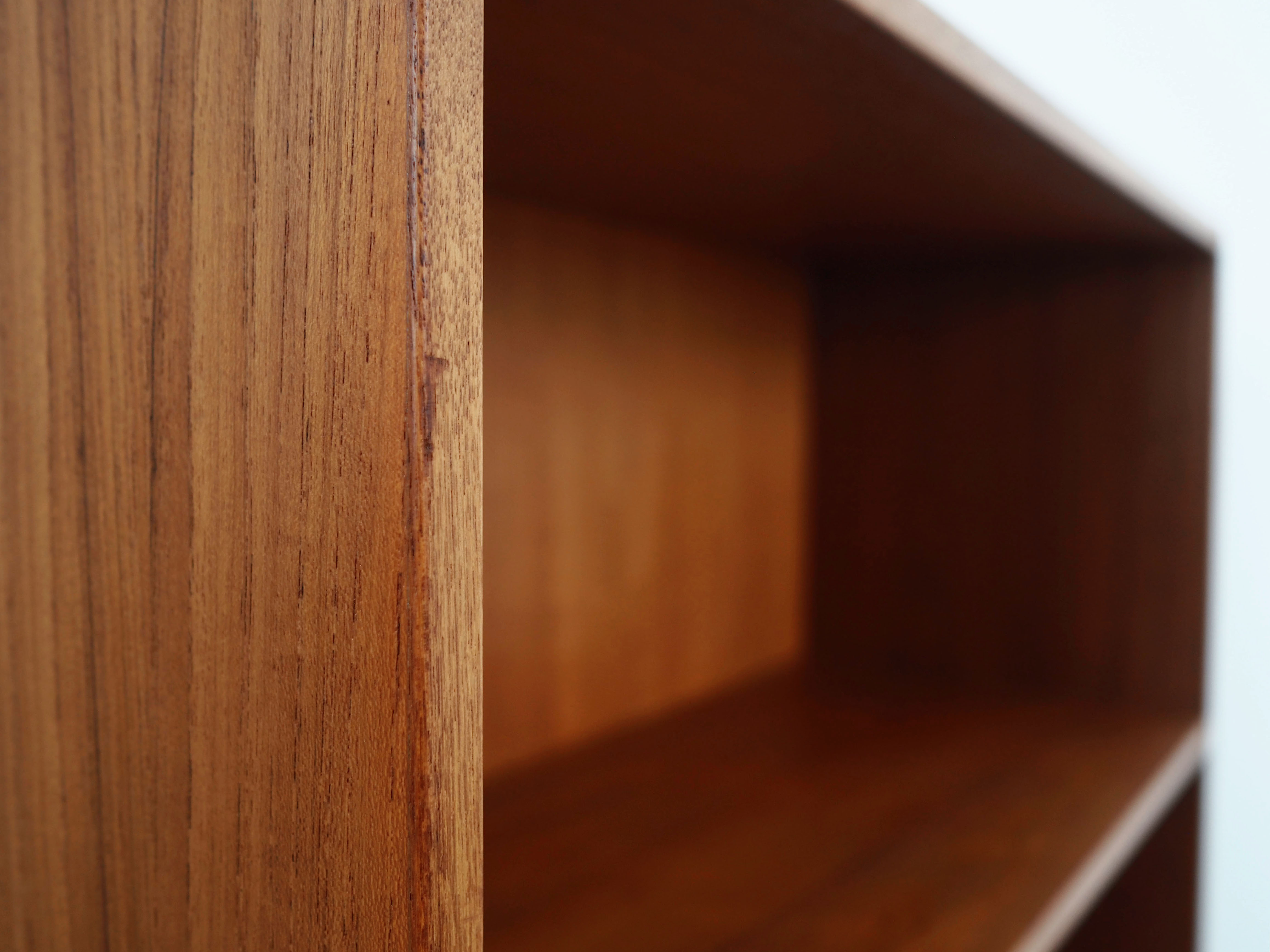 Teak bookcase, Danish design, 1970s, manufactured by Denka