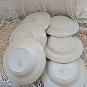 Lot of 12 Moulin des loups plates and dish