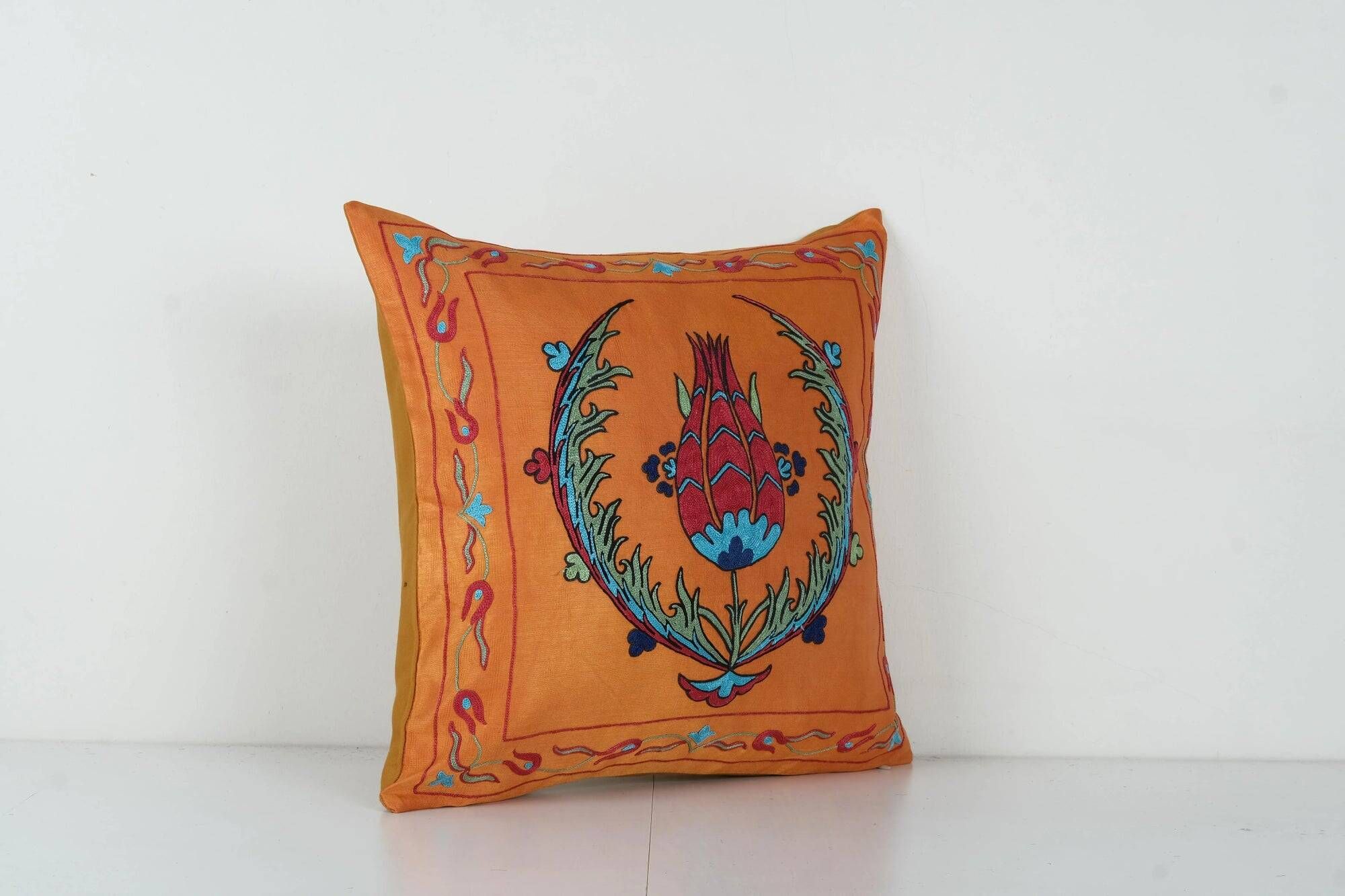Vintage embroidered cushion cover 51x51 cm