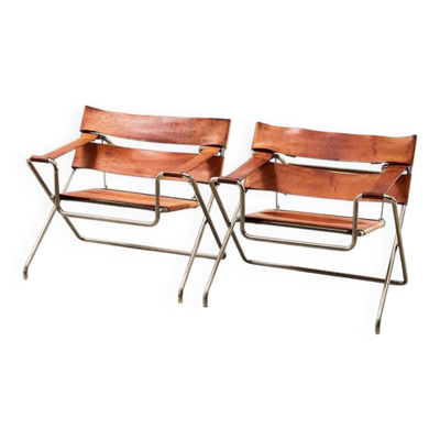 Marcel Breuer Paire de chaises pliantes D4 pour Tecta Allemagne 1926/années 1970