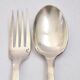 Art Deco SAIGON table cutlery in silver metal ALFENIDE by CHRISTOFLE 20.5cm