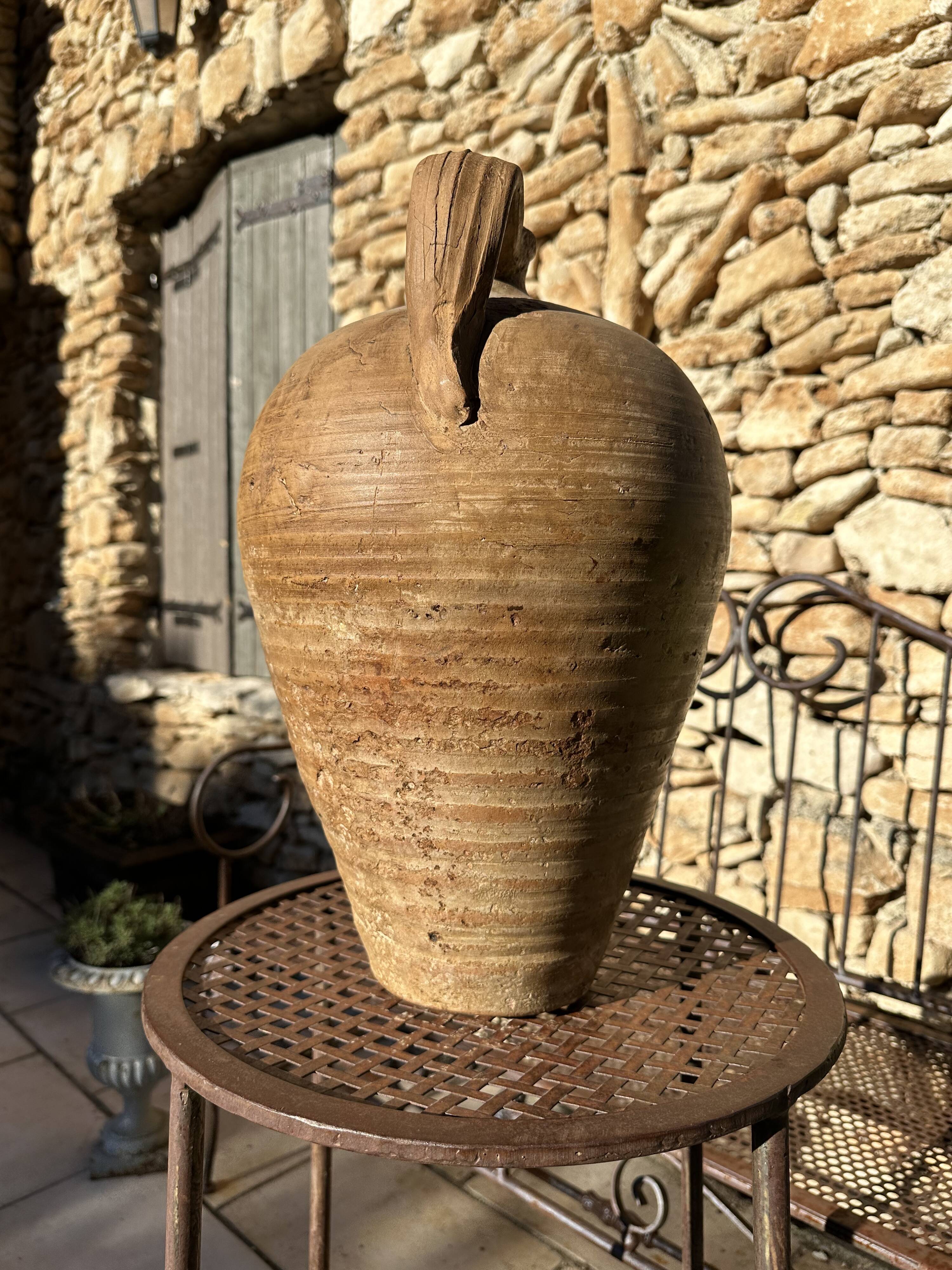 Ancient 19th-century terracotta jug
