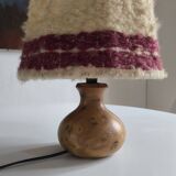 1950s burl wood table lamp