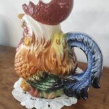 Barbotine Rooster pitcher carafe