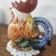 Barbotine Rooster pitcher carafe