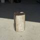 Small side table in black and white petrified wood H28 D18
