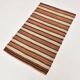 Red & Beige Striped Accent Vintage Kilim Rug, 64x104Cm