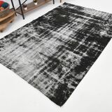 Black & gray antique handmade Turkish rug 259x175cm