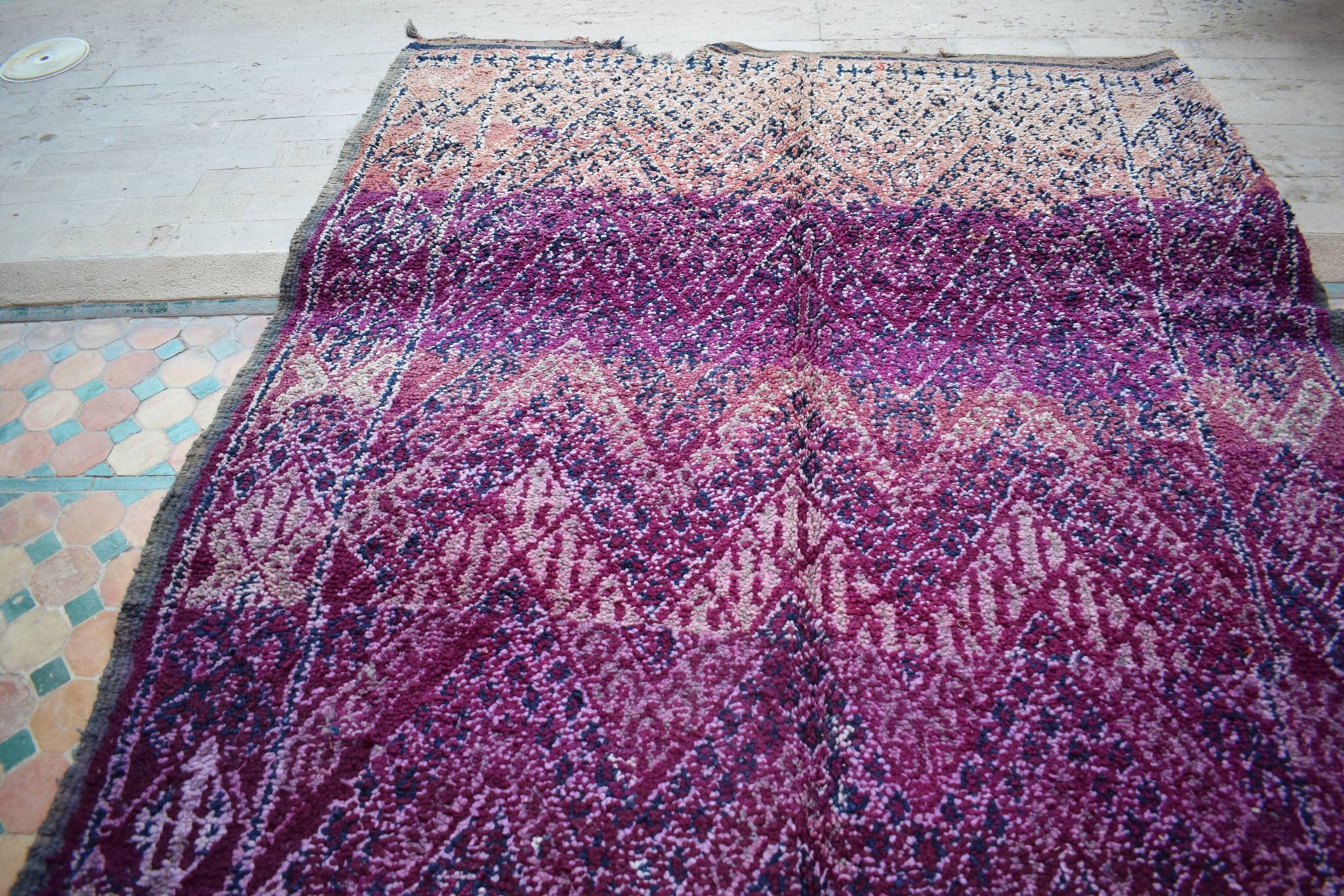 Tapis berbère marocain vintage atlas