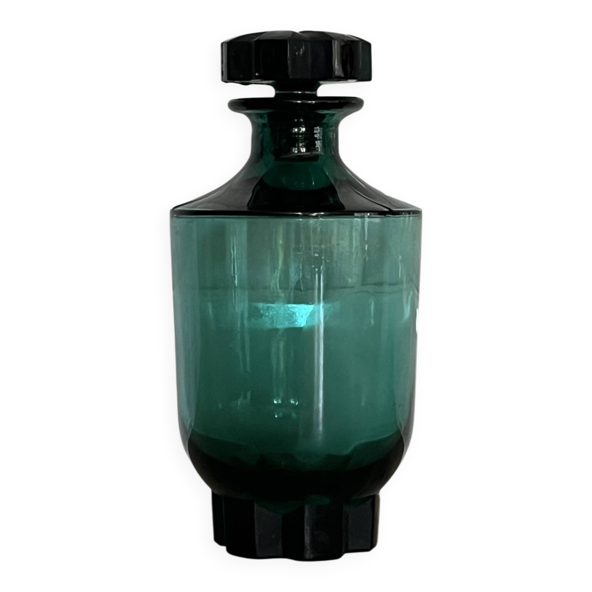 Art Deco glass bottle flask