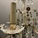 Lustre italien antique en cristal d’argent, années 1940