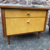 Pair of vintage Mid Century bedside tables vintage 1960s