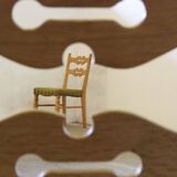 Vintage 1960s brutalist Danish modern oak dining chairs in the style of Henning Kjærnulf