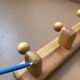 Vintage solid wood coat rack