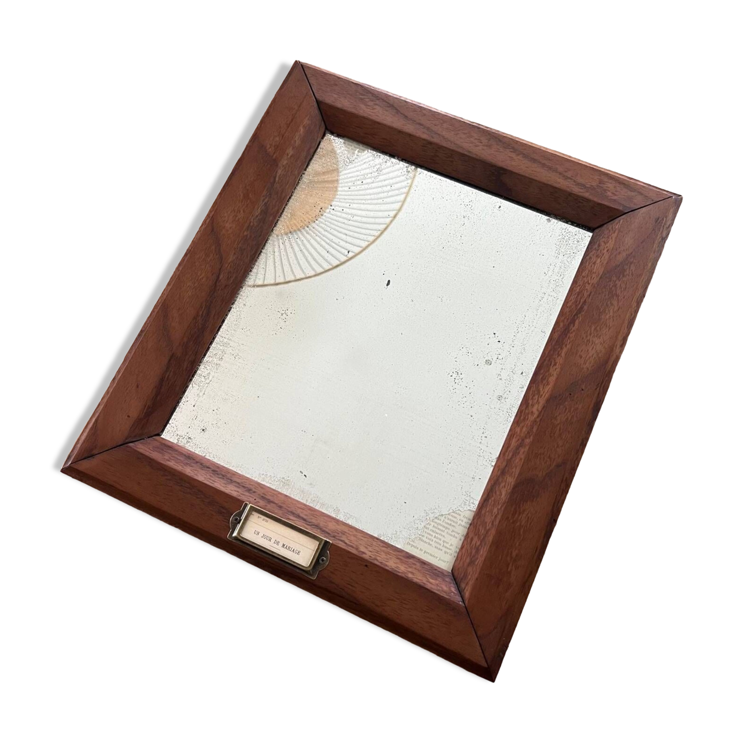 Antique wooden mirror “Wedding day”