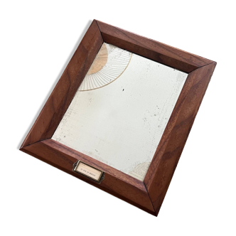 Miroir ancien en bois « Jour de mariage »