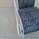 Pair of ottoman armchairs with wrought iron serving trolley, vintage garden, old design