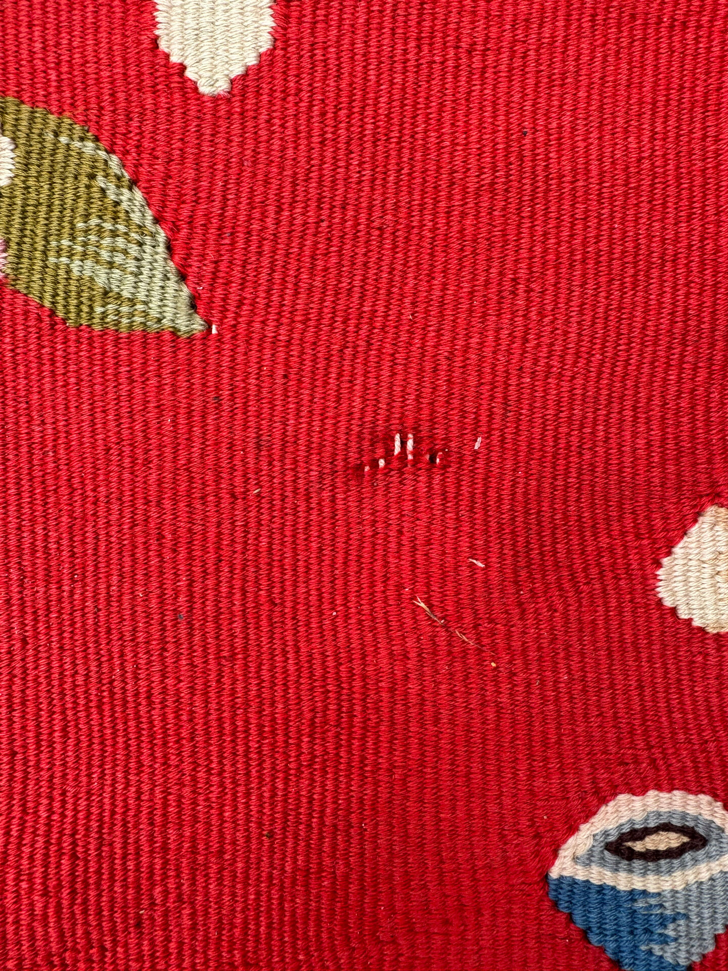 Romanian kilim rug from the 1950s