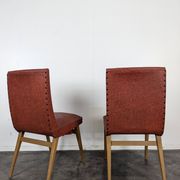 Paire de chaises vintage rouges