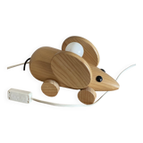 Wooden mouse lamp