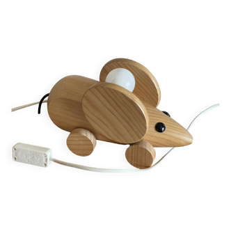 Lampe souris en bois