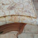 Pair of Louis XV style bedside tables with marble top