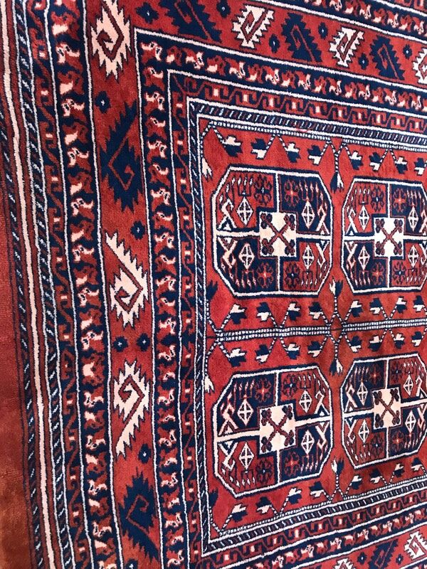 Tapis persan kurde motif turkmen 190x275 cm