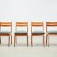 Jens Risom Set of 4 Model 666 Dining Chairs for Knoll U.S.A. 1940s