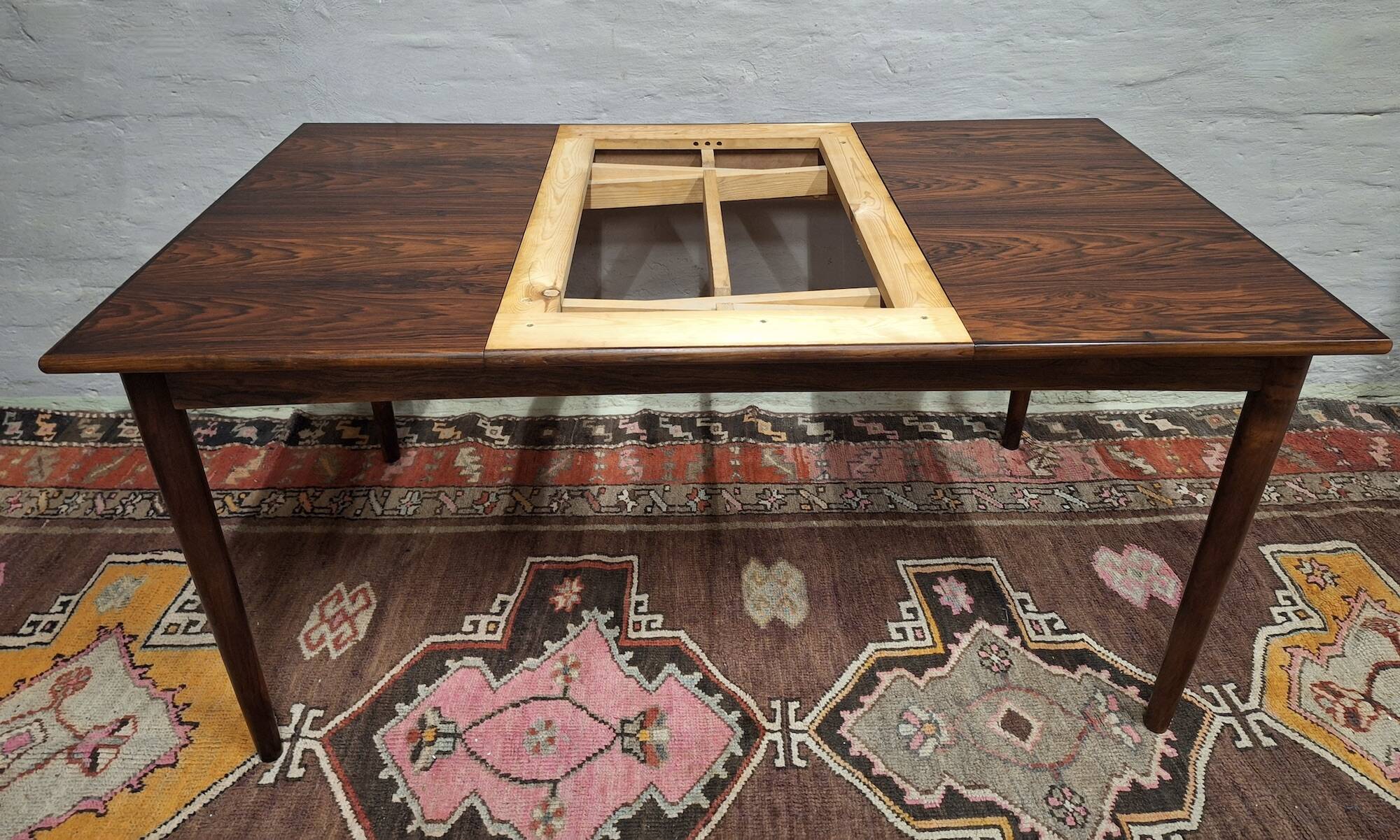 Large 10-seater rosewood dining table by Vemb Mobelfabrik, Denmark 1960s
