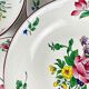 Set of 6 calotte plates Model Réverbère by KG Lunéville, tulip & rose pattern.