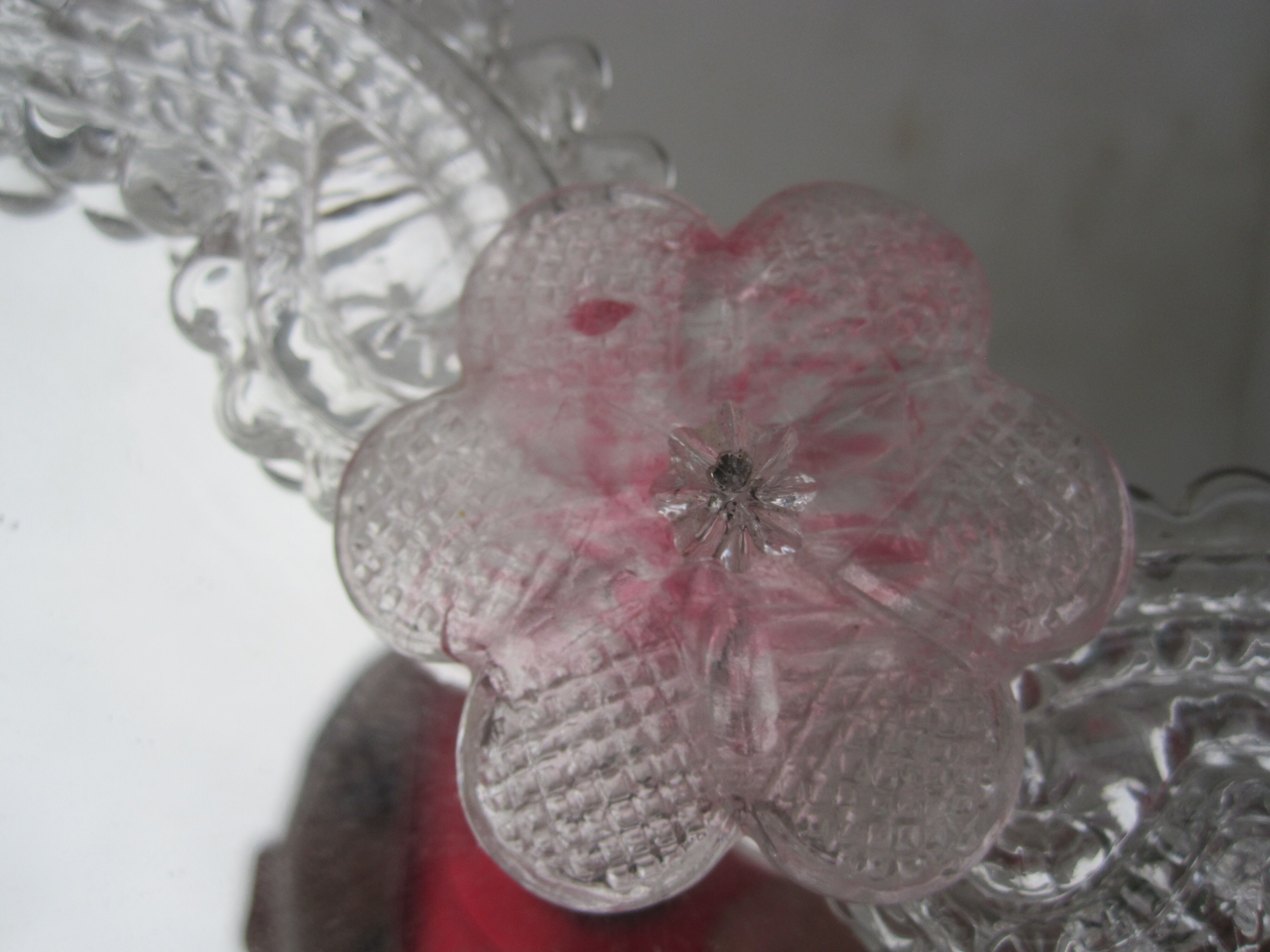 Venetian mirror flowers Murano 32x35cm