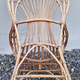 Emmanuelle style rattan wicker armchair